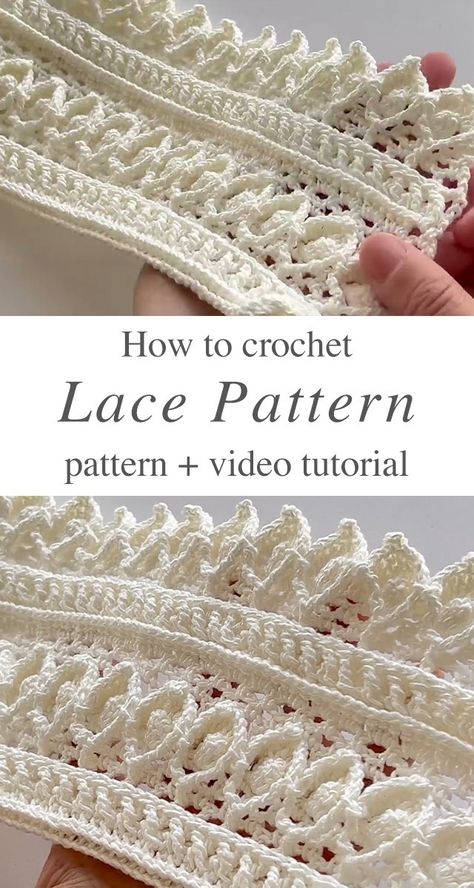 Lace Crochet Diagram, Crochet Lace Edging For Handkerchief, Lace Crochet Border, French Crochet Patterns, Crochet Lace Border Pattern Free, Knitted Curtains Free Pattern, Crochet Lace Work, Crochet Decorative Edge, Embroidery Crochet Patterns