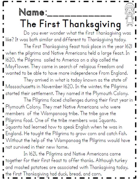 Homeschool Thanksgiving, Thanksgiving Readings, Teaching Thanksgiving, The First Thanksgiving, Thanksgiving Lessons, Thanksgiving Kindergarten, Thanksgiving Worksheets, Thanksgiving School, Thanksgiving Classroom