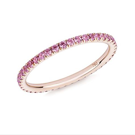 Pink Sapphire Wedding Band, Pink Sapphire Band, Pink Sapphire Jewelry, Diamond Necklace Designs, Sapphire Band, Pink Accessories, Pink Sapphire Ring, Full Eternity Ring, Dream Engagement Rings