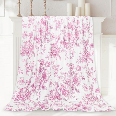 PRICES MAY VARY. WHAT YOU WILL GET: 1Pcs pink flower fuzzy blanket is included in the package, it will be an ideal accessory to meet your various needs. FLORAL DESIGN: Our fuzzy blanket adopts wildflower pattern printing, and mainly in pink and white colors, elegant and delicate, great for your warm home decor or use needs. PREMIUM MATERIAL: Made of quality flannel, thick and soft, sturdy and durable, not easy to fade or deform, with a long and comfortable service time, will always keep you in w Tie Blankets Fleece, Blankets Fleece, Wildflower Pattern, Suite Ideas, Floral Throw Blanket, Warm Home Decor, Tie Blankets, Fuzzy Blanket, Bed Car