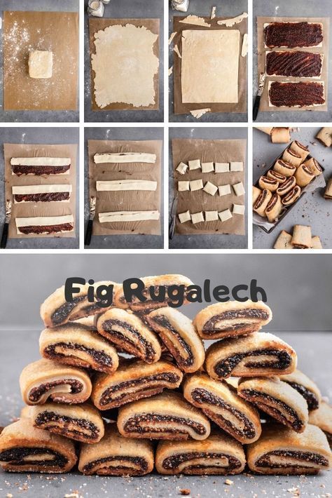 Cream Cheese Dough, Fig Paste, Biscuit Sandwiches, Cheese Dough, Rugelach Recipe, Fig Cookies, Beer Bread Recipe, Biscuit Sandwich, Cream Cheese Desserts