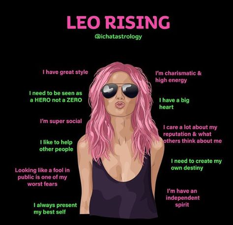 Leo Rising Tattoo, Leo Rising Woman, Pisces Sun Leo Rising, Aries Sun Virgo Rising, Leo Rising Appearance, Virgo Style, Venus In Virgo, Leo Energy, Describe Feelings