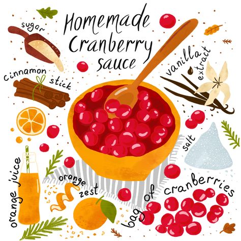 Digital watercolor food illustration, thanksgiving day recipe. Cranberry sauce with ingredients printable wall art. Cute cooks illustrated recipes Cooks illustrated recipes thanksgiving Cooks illustrated recipes dinners Cooking art drawing #foodillustration #foodrecipe #cranberryrecipes #cranberrysaucerecipe #foodart #thanksgivingrecipe #thanksgivingdinnerrecipes #watercolorarts Cooking Art Drawing, Thanksgiving Food Drawing, Cranberry Drawing, Christmas Food Illustration Drawing, Vintage Christmas Food Illustration, Thanksgiving Food Illustration, Sauce Illustration, Thanksgiving Illustration, Designer Drawing