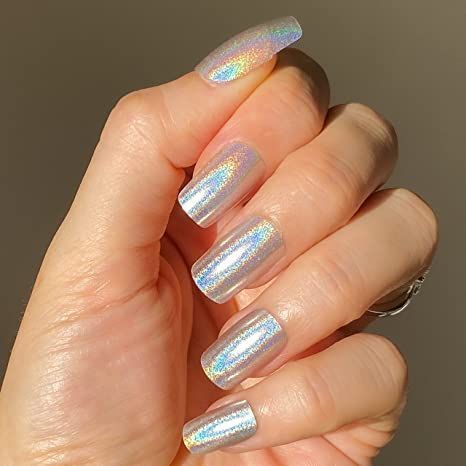 Acrylic Nail Kit, Y2k Nails, Silver Chrome, Stick On Nails, Valentine's Day Nails, Semi Transparent, Artificial Nails, Nail Kit, Holiday Nails