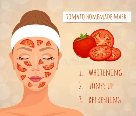 Tomato homemade mask for face Tomato For Face, Tomato Face Mask, Tomato Mask, Music Shoes, Girl Skincare, Tomato Face, Lemon Face Mask, Mask For Face, Natural Skin Care Ingredients