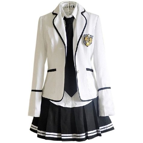 Nuotuo Women's High school British style uniforms Japanese class... ($16) ❤ liked on Polyvore Japanese Sailor Uniform, Japan School Uniform, British School Uniform, Japan School, School Material, High School Uniform, Style College, School Uniform Outfits, Costume Anime