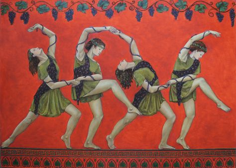 Inspiration of MMM Modern Dance Art, Greek Dancing, Greek Wine, The Greeks, Greek Mythology Art, The Romans, Eclectic Art, Greek Art, Modern Dance