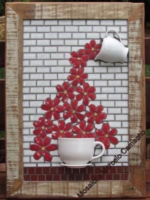 Teacup Mosaic, Handmade Wall Hangings, Mosaic Art Diy, Mosaic Flower Pots, Mosaic Garden Art, Mosaic Art Projects, Mosaic Stained, Mosaic Tile Art, Paper Craft Ideas