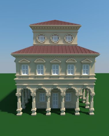 Renaissance Pavillon [Aliquam] Minecraft Project Minecraft Museum, Villa Minecraft, Baroque Palace, Minecraft Building Guide, Brick Roof, Minecraft City Buildings, Minecraft Mansion, Minecraft Structures, Minecraft Interior Design