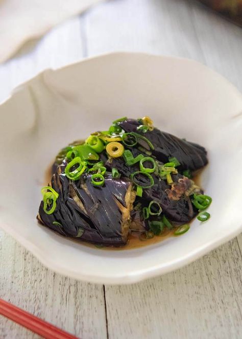 Infinite Eggplant (Mugen Nasu) - RecipeTin Japan Japanese Sides, Eggplant Unagi, How To Prepare Eggplant, White Eggplant, Sauteed Eggplant, Cooking Eggplant, Renal Diet Recipes, Vegan Asian Recipes, Winter Melon