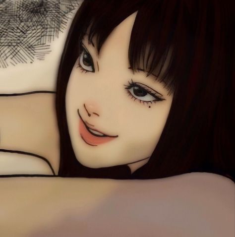 tomie icon Anime Dolls, Cute Anime, Digital Painting, Dolls, Hair, Anime, Blue, Kawaii