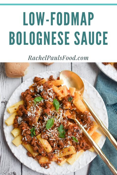 Authentic Low-FODMAP Slow-Cooker Bolognese Sauce; Gluten-free Fodmap Slow Cooker, Slow Cooker Bolognese Sauce, Fodmap Recipes Dinner, Slow Cooker Bolognese, Low Fodmap Recipes Dinner, Italian Meat Sauce, Low Fodmap Diet Recipes, Fodmap Diet Recipes, Ibs Recipes