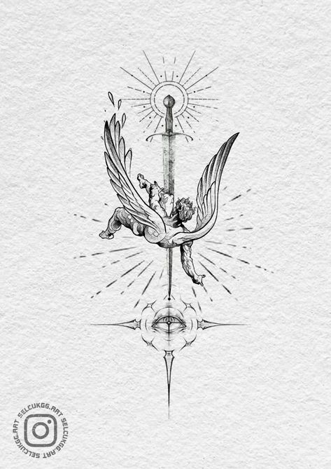 Angels Falling Tattoo, Icarus Spine Tattoo, Lucifer Falling Tattoo, Angel Falling Tattoo, Icarus Back Tattoo, Icarus Tattoo Minimalist, Lucifer Tattoo Design, Icarus Falling Tattoo, Icarus Tattoo Design