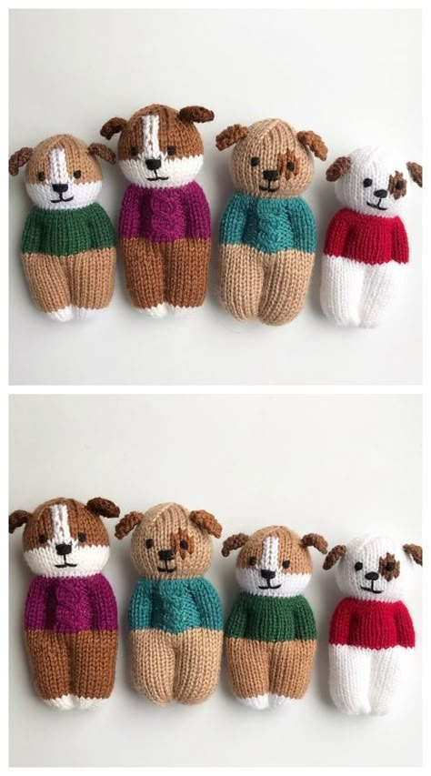 Knit One-Piece Izzy Buddy Dolls Toy Knitting Patterns - Knitting Pattern Machine Knit Patterns, Small Easy Knitting Projects, Knitted Bears Free Patterns, Izzy Dolls Free Pattern Tutorials, Izzy Dolls Free Pattern, Knit Soft Toys, Tiny Knitted Dolls Free Patterns, Free Knit Toy Animal Patterns, Small Doll Knitting Patterns Free