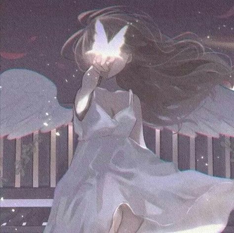 Hair Wind, Magical Butterfly, Butterfly Flying, Angel Girl, White Wings, Dark Sky, Angel Wings, Brown Hair, White Dress