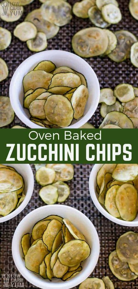 Zucchini isn't just for low carb noodles anymore. This amazing vegetable can be easily transformed in your oven to make crunchy chips for keto snacks. Microwave Zucchini, Oven Baked Zucchini Chips, Oven Baked Zucchini, Baked Zucchini Chips, Zucchini Chips Recipe, Recipes Zucchini, Zucchini Chips Baked, Baked Zucchini, Veggie Chips