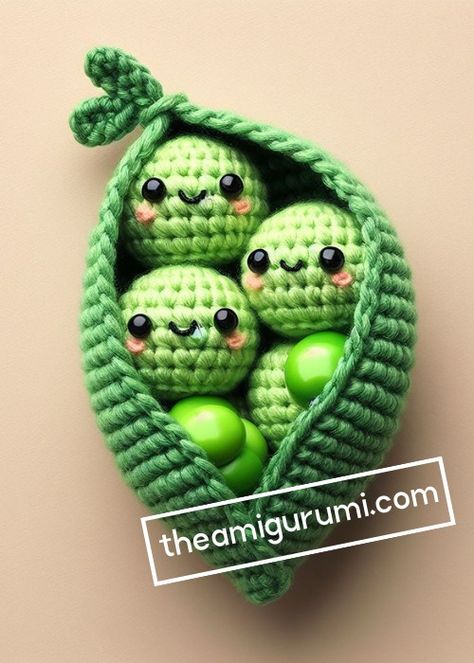 Crochet Peas In A Pod, Peas In A Pod Crochet, Pea Crochet, Amigurumi Pattern Free, Peas In A Pod, Best Friend Tattoos, Crochet Lovers, Dk Weight Yarn, Friend Tattoos