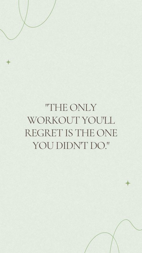 Image of a motivational quote: "The only workout you'll regret is the one you didn't do." Workout Reminder Wallpaper, Workout Motivation Quotes Wallpapers, Workout Mindset, Goal Motivation, Fitness Motivation Wallpaper, Quotes Lockscreen, Motivation Wallpaper, Fitness Goal, Motivational Quotes Wallpaper