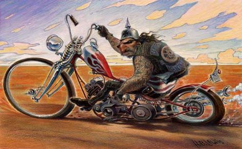 OILY RAGS: BIKER ART by H.B. Lewis Art Harley Davidson, Art Moto, David Mann Art, Motor Art, Bike Artwork, Мотоциклы Harley Davidson, Motorcycle Artwork, Motorcycle Drawing, Harley Davidson Art