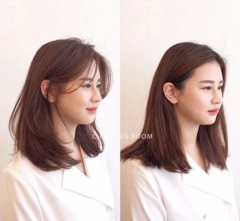 Middle Length Hair, Middle Hair, Hair Style Korea, Layered Haircuts For Medium Hair, Hair Upstyles, Shot Hair Styles, Peinados Fáciles Para Cabello Corto, Haircuts For Medium Hair, Haircuts Straight Hair