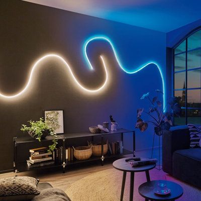 Led Lighting Bedroom, Neon Room, Seni Dan Kraf, Wall Lighting Design, Tape Lights, Led Stripes, Decor Minimalist, Led Light Strips, Room Inspiration Bedroom