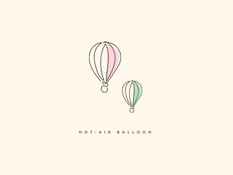 Hot Air Balloon Tattoo Minimalist, Hot Air Balloon Line Drawing, Simple Hot Air Balloon Tattoo, Laos Tattoo, Hot Air Balloon Doodle, Hot Air Balloon Logo, Hot Air Balloon Tattoo, Air Balloon Tattoo, Circular Tattoo