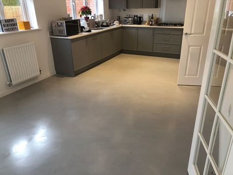 Kitchen Polished Concrete Flooring, Bedfordshire  Polished concrete flooring throughout this stunning kitchen diner in Bedforshire.  30m of polished concrete Ideal Work Microtopping (microcement).  The floor was finished with a gloss seal for a shiny finish.  #interiordesign #lounge #design  #flooring #concretefloor  #polishedconcrete #floor  #interiordesigner #interiors #furniture #designinspiration   #designideas Kitchen Polished Concrete, Polished Concrete Floor Kitchen, Concrete Floor Kitchen, Concrete Kitchen Floor, Kitchen Uk, Polished Concrete Floors, Home Recording Studio Setup, Polywood Adirondack Chairs, Concrete Flooring