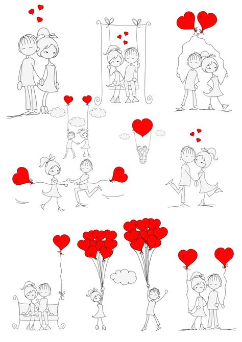 Photos du mur du groupe | VK Couples Doodles, Stick Figure Drawing, Love Doodles, Valentine Cookies, 자수 디자인, Stick Figures, Doodle Drawings, San Valentino, Cartoon Drawings