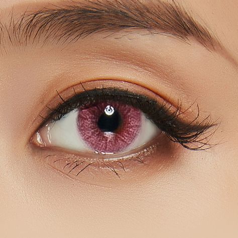 Pink Eye Color Aesthetic, Pink Eyes Contacts, Pink Eye Aesthetic, Scary Eye Contacts, Pink Eye Contacts, Pink Eyes Aesthetic, Pink Eye Color, Pink Contact Lenses, Make Up Cosplay