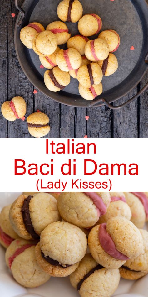 Lady Kisses Cookies, Italian Valentines Day, Mini Italian Desserts, Italian Valentines, Abruzzese Recipes, Calabrese Recipes, Kisses Cookies, Italian Lemon Cookies, Italian Baking