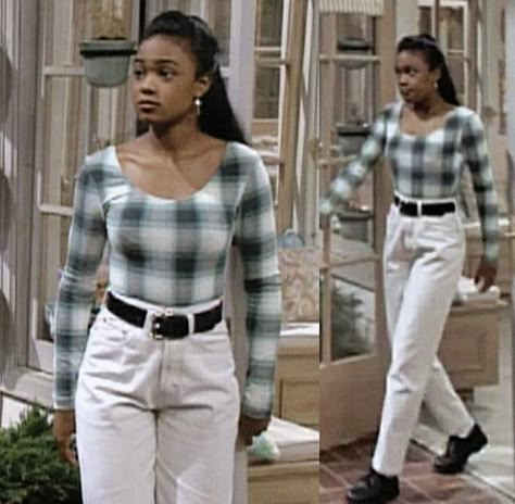 Ashley Banks Outfits, Black 90s Fashion, Ashley Banks, 90’s Outfits, Old School Fashion, 90s Inspired Outfits, Tv Show Outfits, Outfit 90s, 90s Looks