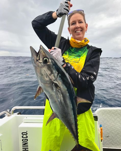 My very first BLUEFIN TUNA 🍣!!!!! Caught off Noosa on my first drop with @deepseafishingconoosa Wasn’t the best conditions but got the job done! Thanks boys!!! • • • #bluefintunafishing #tunafishing #noosafishing #visitnoosa #femaleangler #firstdrop Bluefin Tuna Fishing, Female Angler, Got The Job, Bluefin Tuna, Tuna Fishing, Charter Boat, Fishing Guide, Fishing Charters, Deep Sea Fishing