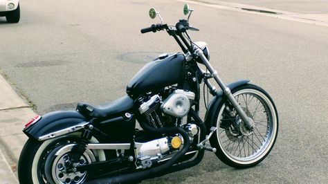 8 inch Biltwell Murdock risers with biltwell Maynard bars, on a frame mount Sportster. Club Style Sportster 1200, Club Style Sportster, Harley Street Bob, Harley Davidson 883, Sportster Chopper, Harley Davidson Iron 883, Sportster 1200, Iron 883, Harley Dyna