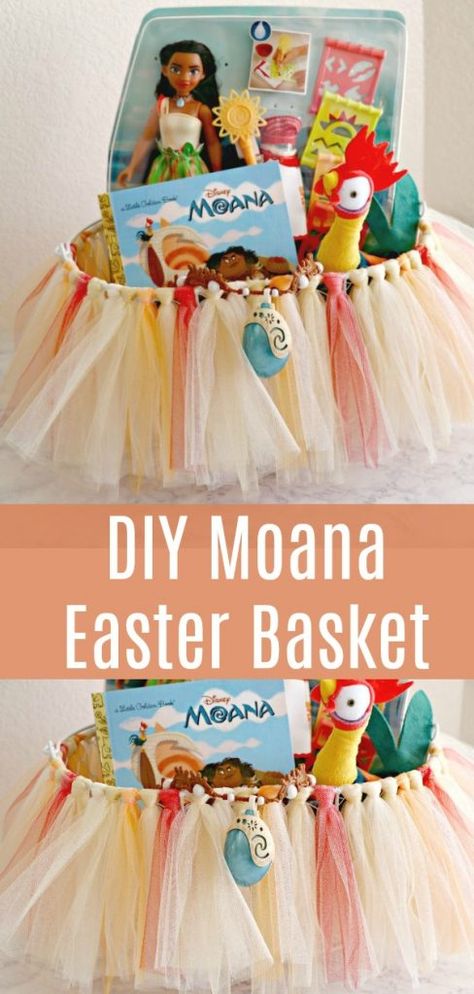 Moana Easter Basket Moana Stencil, Moana Easter Basket, Kindergarten Easter Crafts, Dinosaur Easter Basket, Tutu Easter Basket, Moana Gifts, Twotti Fruity, Easter Religious Crafts, Easter Basket Themes