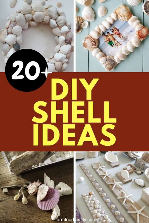 20+ Best DIY Shell Ideas and Designs 21 Scallop Shell Craft, Coastal Crafts, Shell Ideas, Diy Tent, Seashell Projects, Shells Diy, Simple Wall Decor, Beach Stuff, Wood Rack