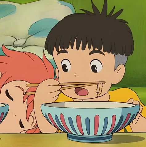 Ponyo Sosuke Matching Icons, Ponyo Matching Pfps, Ponyo And Sasuke, Bf And Gf Cartoon Pics, Ponyo Pfp, Ponyo Anime, Ghibli Studio, Instagram Couples, Instagram Gift