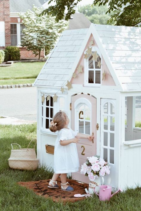 // p l a y h o u s e Costco Playhouse, Cedar Playhouse, Toddler Garden, Playhouse Kits, Playhouse Plans, Diy Playhouse, Backyard Playhouse, Build A Playhouse, Wendy House