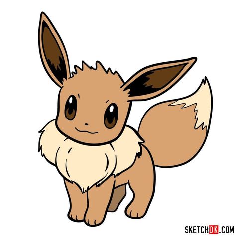 How to draw Eevee pokemon Eevee Painting, All Pokemon Drawing, Rayquaza Pokemon, Pokemon Drawing, Pokemon Painting, Ghost Pokemon, Pokemon Craft, Pokemon Coloring Pages, Pokemon Eevee