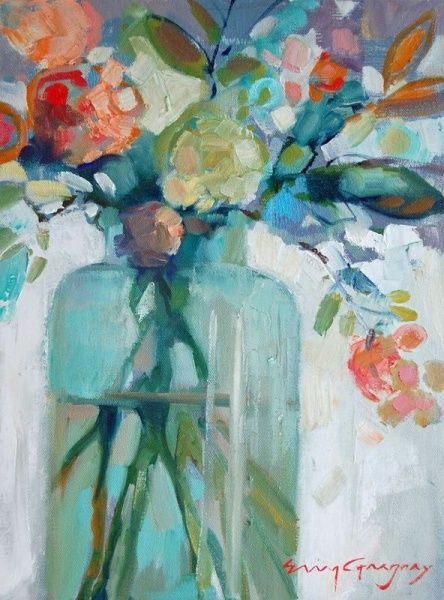 Erin Gregory Paintings, Erin Gregory Art, Erin Gregory, Class Inspiration, Painting Of Flowers, Still Life Paintings, Flowers In A Vase, Life Paintings, Arte Floral