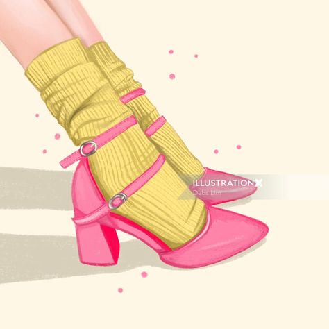 Shoe Illustration, Bird Shoes, Croquis Fashion, Pop Illustration, Minimalist Illustration, Shoes Illustration, Fashion Model Poses, Food Graphic Design, Shoes Drawing