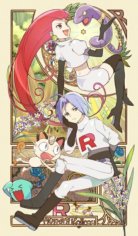 Team Rocket Wallpaper, Pokemon Jessie And James, Rocket Wallpaper, James Pokemon, Giratina Pokemon, Anastacia Disney, Jessie Pokemon, Rocket Art, Pokemon Team Rocket