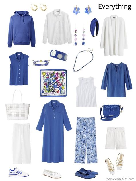 Want a Simple Blue & White Summer Wardrobe? Start with Art – Mirage by Max Ernst Blue And White Capsule Wardrobe, Navy Wardrobe, Panama Cruise, Colour Clothes, Blue Summer Outfits, Blue Wardrobe, Capsule Wardrobe Casual, The Vivienne Files, Vivienne Files