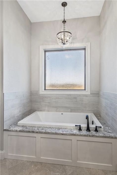 Tiled Bathroom Tub Surround, Bathtub With Steps Master Bath, Whirlpool Bathtub Tile Surround, Master Bathtub Surround, Tiled In Bathtub Surround, Tiles Bathtub Surround, Surround Tub Ideas, Square Jacuzzi Tub Bathroom, Irish Bathroom Ideas