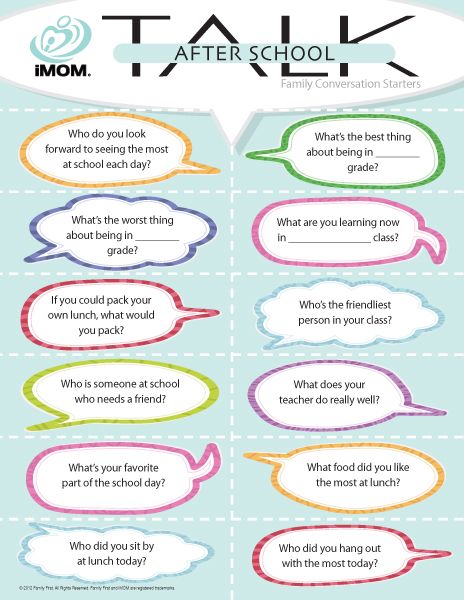 Conversation Starters - Afer School Talk - Much better than "how was your day?" Family Conversation Starters, Family Conversation, Icebreakers, Morning Meeting, Gentle Parenting, Would You Rather, School Counseling, Positive Parenting, Raising Kids