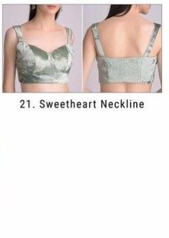 Blouse neckline Sweetheart Neckline Blouse, Hook Ideas, Blouse Neckline, Sweet Heart Neckline, Blouse Necklines, Strap Blouse, Model Blouse, Latest Blouse Designs Pattern, Latest Model Blouse Designs