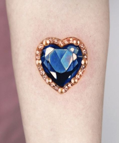 Broach Tattoo, Ruby Gem Tattoo, Crystal Heart Tattoo, Emerald Tattoo, Crystal Tattoos, Unique Tattoos For Women, Gem Tattoo, Jewel Tattoo, Food Tattoos