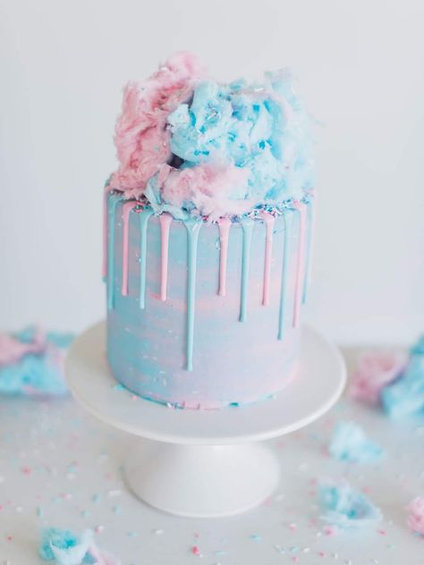 Bolo Tumblr, Cotton Candy Cake, Bolo Hello Kitty, Cake By Courtney, Cotton Candy Cakes, Candy Birthday Cakes, Cotton Candy Flavoring, Candy Cakes, Summer Cakes