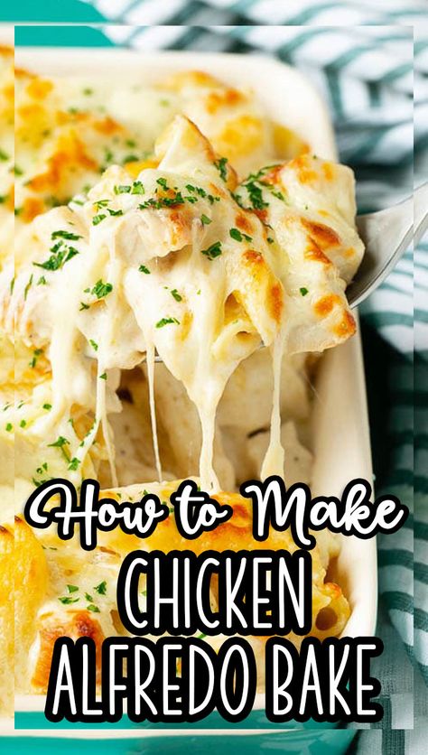 Cheesey Chicken Alfredo Pasta, Chicken Fetuchini Alfredo Recipe, Fettucini Alfredo Lasagna, Chicken With Alfredo Sauce Recipes, Chicken In Alfredo Sauce, Baked Chicken And Noodles Recipe, Cajun Chicken Alfredo Bake, Rotisserie Chicken Fettuccine Alfredo, Chicken Al Fredo Pasta