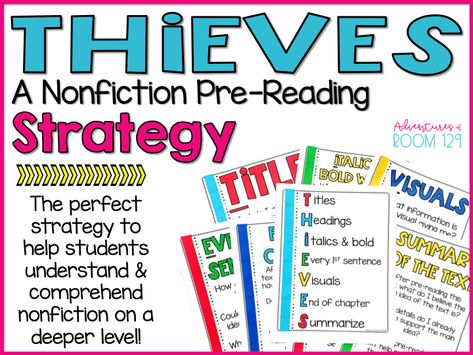 Informational Text Comprehension Strategies, Nonfiction Anchor Chart, Nonfiction Reading Strategies, Reading Strategies Anchor Charts, Informational Text Structures, Reading Nonfiction, Teaching Nonfiction, Text Structures, Reading Comprehension Strategies