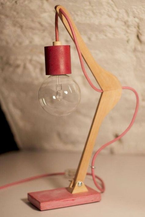 Wooden Lamps Design, Make A Lamp, Diy Lampe, Dekor Diy, Household Decor, Wooden Lamp, Wood Lamps, Unique Lamps, Diy Lamp